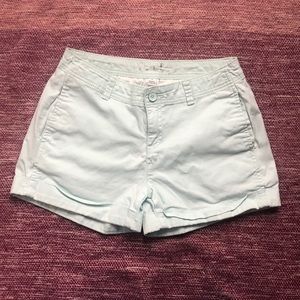 Mint green “khaki” shorts